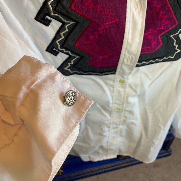 Vintage Joyce Sportsware Western Top Blouse Sz 12 Button Down - Picture 3 of 4
